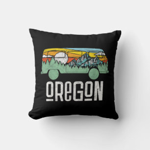 Retro Oregon Outdoor Hippie Van Nature Kissen