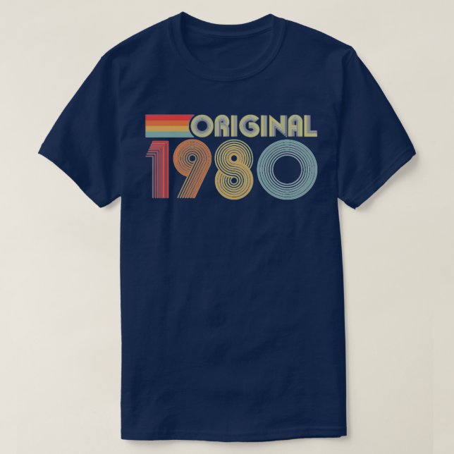 Retro Original 1980 40. Bithday Geschenk T-Shirt (Design vorne)