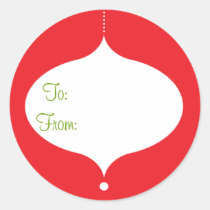 Retro-Ornament-Aufkleber Runder Aufkleber