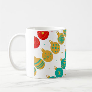 Retro-Ornament-Streifenmuster Kaffeetasse