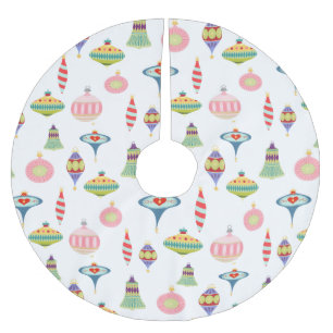 Retro-Ornamente   Mid Century Modern Gebürstetes P Polyester Weihnachtsbaumdecke