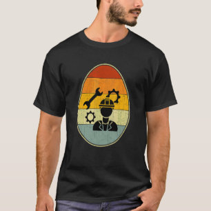 Retro Ostereier Grafische Mechanik Cool Ostern T-Shirt