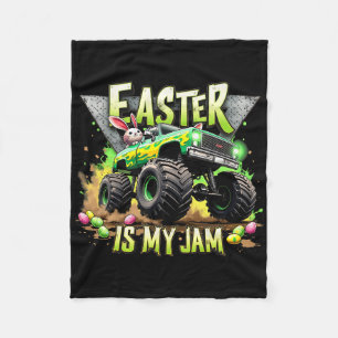 Retro Osterfest ist mein Jam Monster LKW Geländewa Fleecedecke
