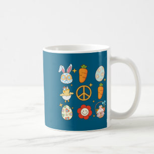 Retro-Osterhase Karotte Osterei Groovy Ostertag Kaffeetasse