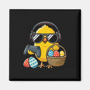 Retro-Osterhuhn-Gaming-lustiges-Ostern Magnet