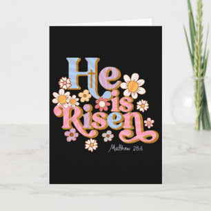 Retro Ostern Groovy Er Ist Auferstanden Christlich Karte