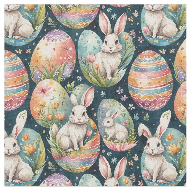 Retro-Ostern nahtloses Muster. Wasserfarbe Stoff (Nahaufnahme)