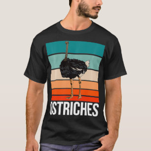 Retro Ostrich Lover Design Bird Vintager Strauß T-Shirt
