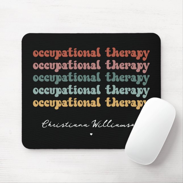 Retro OT Berufliche Therapie OT School Student Mousepad (Mit Mouse)