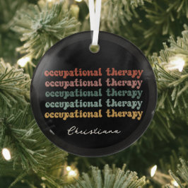 Retro OT Berufliche Therapie OT Student Custom Ornament Aus Glas