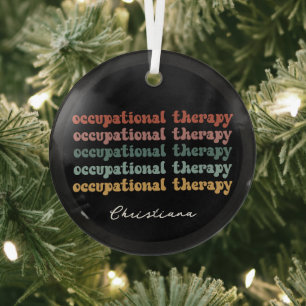 Retro OT Berufliche Therapie OT Student Custom Ornament Aus Glas