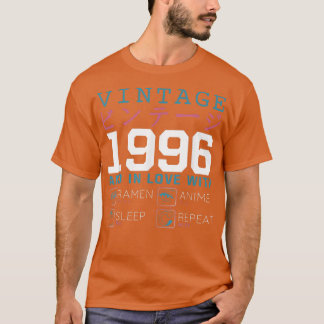 Retro Otaku Kanji Vintag 1996 Geburtstag Ramen Ani T-Shirt