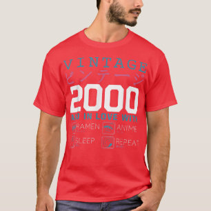 Retro Otaku Kanji Vintag 2000 Geburtstag Ramen Ani T-Shirt