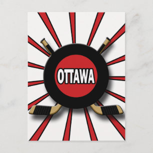 RETRO OTTAWA HOCKEY POSTKARTE