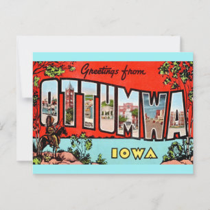 Retro Otumwa Iowa Postkarte
