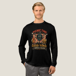 Retro Outdoor Grillen Picknick Tri-Blend Shirt