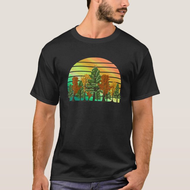 Retro Outdoor Wildlife Forest T-Shirt (Vorderseite)