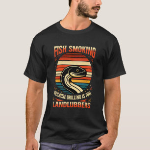 Retro-Outfit für Fischgrill- und Räucheraal-Enthus T-Shirt