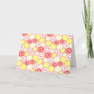 Retro Oval Dots Muster Feiertagskarte