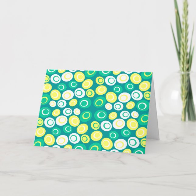 Retro Oval Dots Muster Feiertagskarte (Vorderseite)