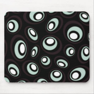 Retro-Ovale für Minze und Creme Mousepad
