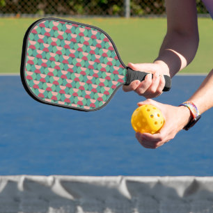 Retro-Ovale und Halbkreise Pickleball Schläger
