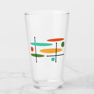 Retro-Ovalen und -Linien Glas