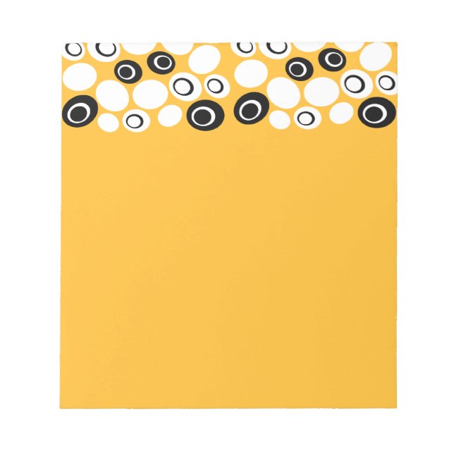 Retro Ovals Muster Notizblock (Vorderseite)