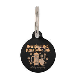 Retro Overstimulated Moms Coffee Club Graphic Art Haustiermarke