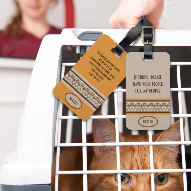 Retro-Owl-Designpettentafel Gepäckanhänger (Von Creator hochgeladen)