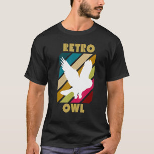 Retro Owl Fying Bird Vintage Niedliche Owls Tierbi T-Shirt