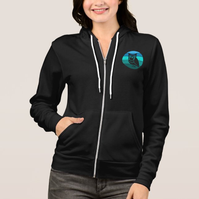 Retro Owl Hoodie (Vorderseite)