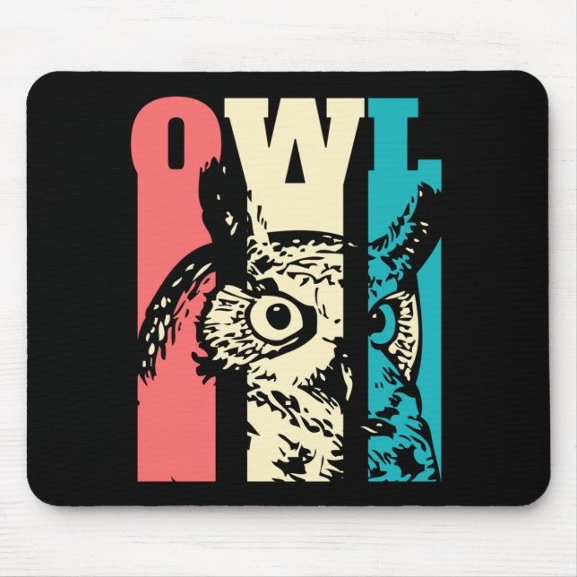 Retro Owl Mousepad (Vorne)