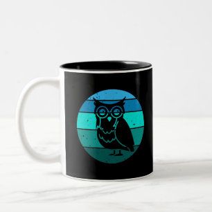 Retro Owl Zweifarbige Tasse