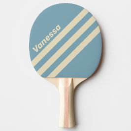 Retro Ozean Dreieckige Streifen mit Namen Tischtennis Schläger