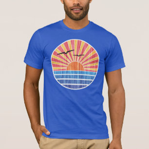 Retro Ozean-Sonnenuntergang T-Shirt
