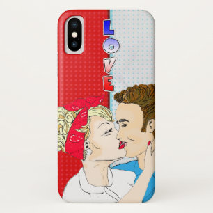 Retro-Paar küssen nostalgische Vintage-Liebe Case-Mate iPhone Hülle