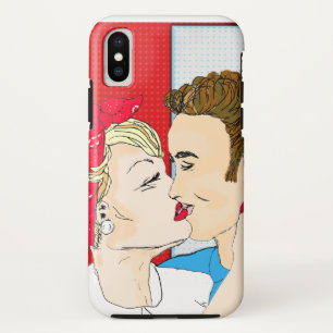 Retro-Paar küssen nostalgische Vintage-Liebe Case-Mate iPhone Hülle