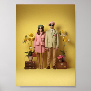Retro-Paar Poster