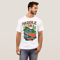 Retro-Paddel-On-Kanadier-Outdoor-Abenteuer DesT-Sh
