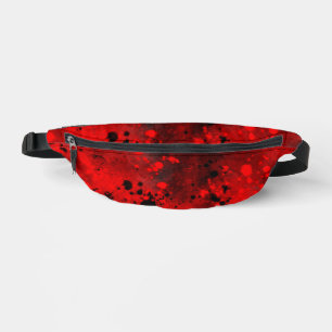 Retro Paint Spritzer Effect Red & Black Bauchtasche