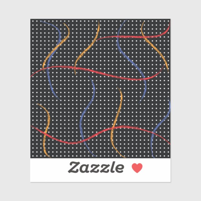 Retro Paint Spritzer und Punkte Aufkleber (Blatt)