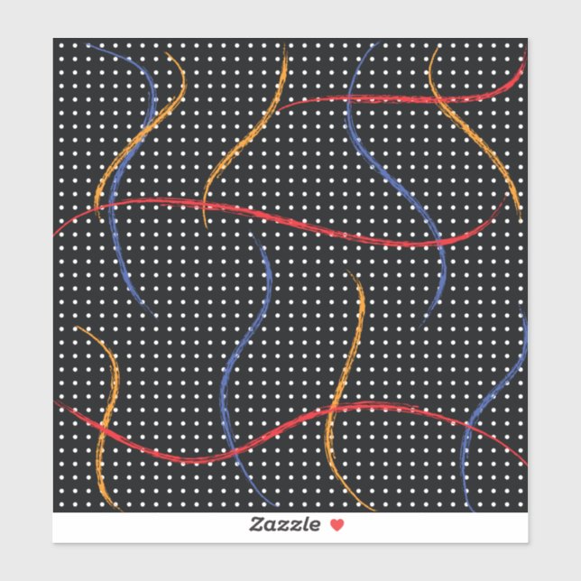 Retro Paint Spritzer und Punkte Aufkleber (Blatt)