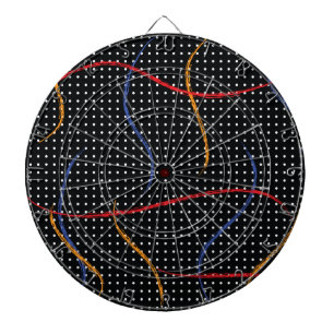 Retro Paint Spritzer und Punkte Dartscheibe