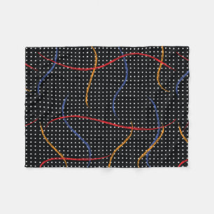 Retro Paint Spritzer und Punkte Fleecedecke