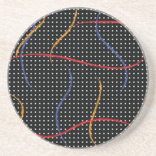 Retro Paint Spritzer und Punkte Getränkeuntersetzer