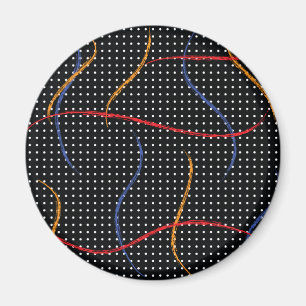 Retro Paint Spritzer und Punkte Magnet