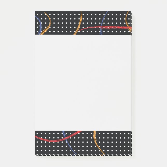 Retro Paint Spritzer und Punkte Post-it Klebezettel (Vorderseite)