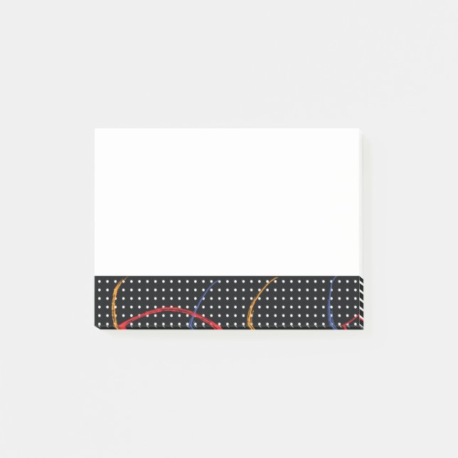 Retro Paint Spritzer und Punkte Post-it Klebezettel (Vorderseite)