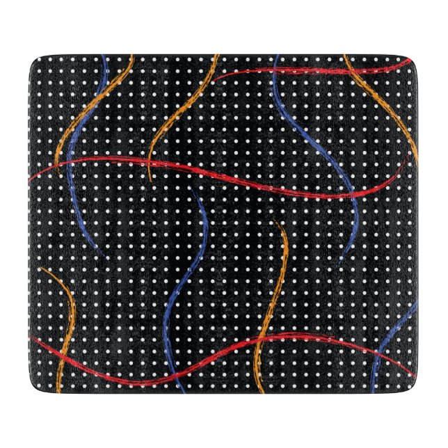 Retro Paint Spritzer und Punkte Schneidebrett (Vorderseite)